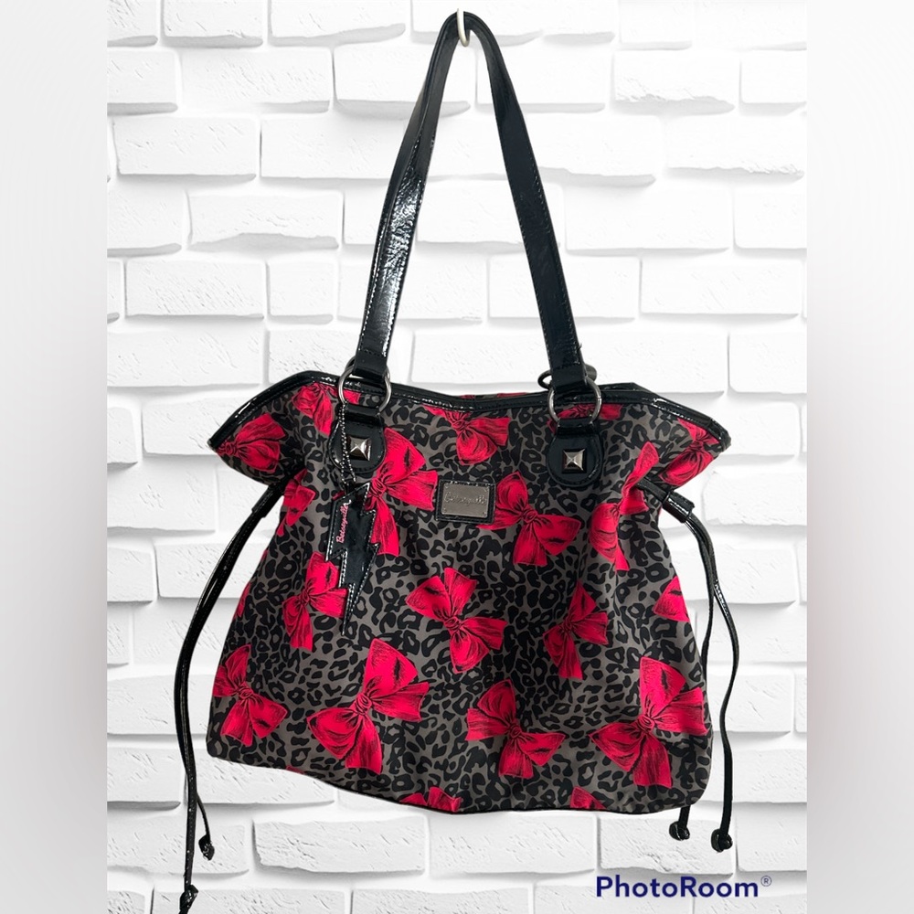 Betsey Johnson Betseyville Cheetah and bow Purse